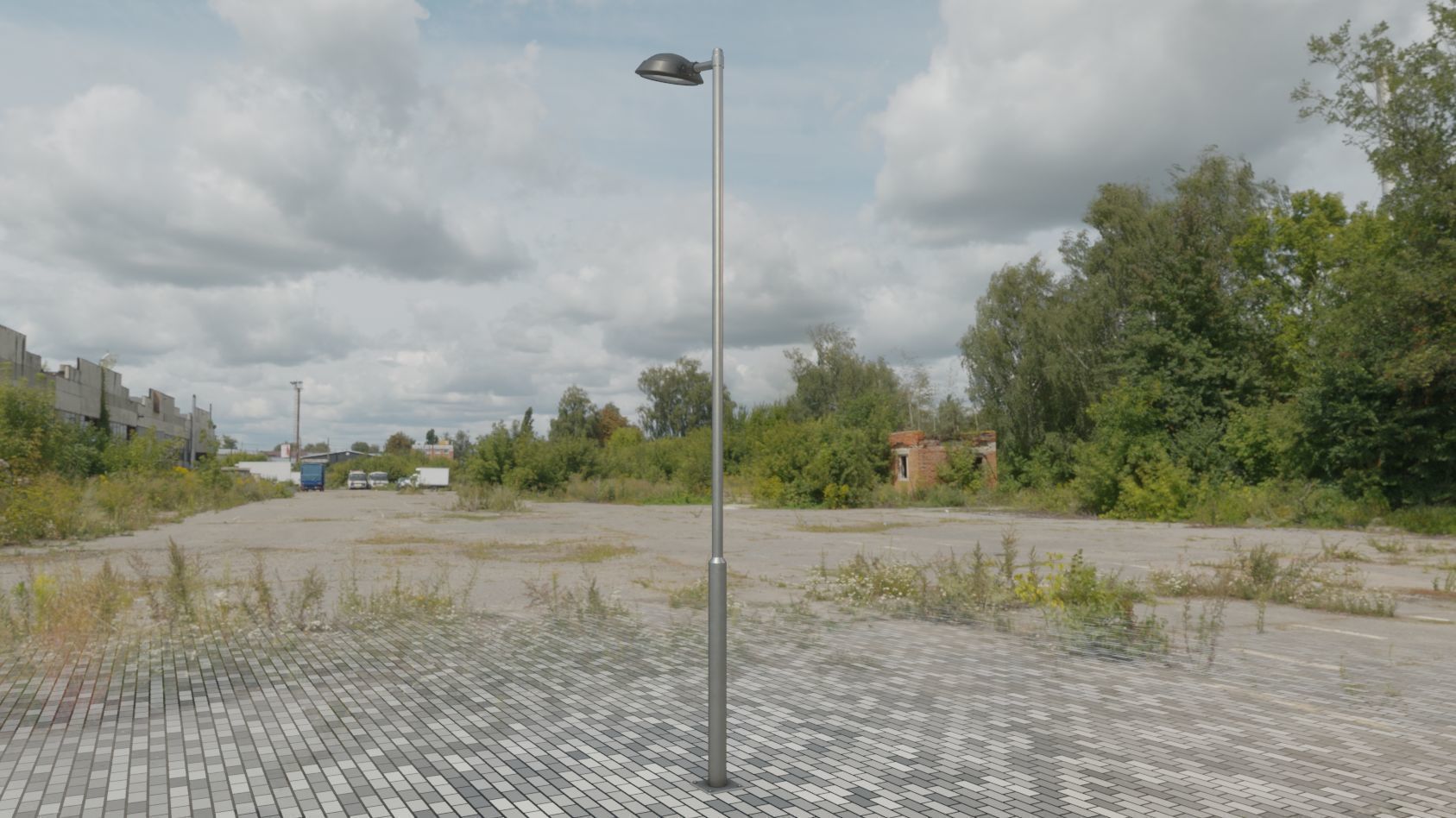 Street Light 15 version 6 5m with pole 2 Low-poly 3D model_12