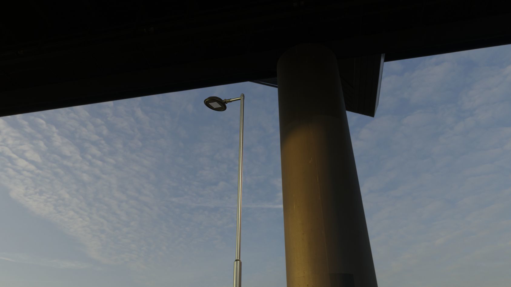 Street Light 15 version 6 5m with pole 2 Low-poly 3D model_76