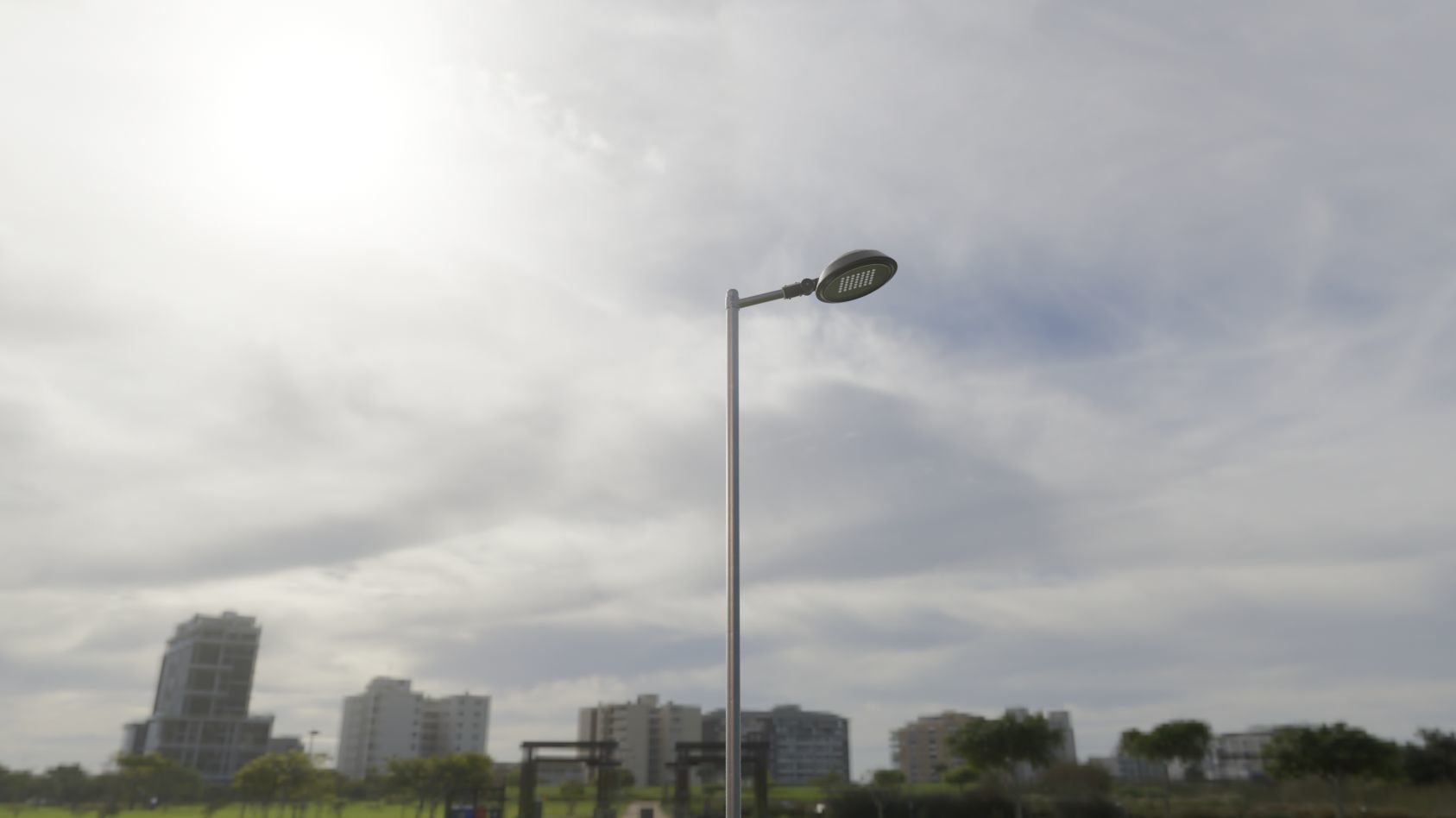 Street Light 15 version 6 5m with pole 2 Low-poly 3D model_25