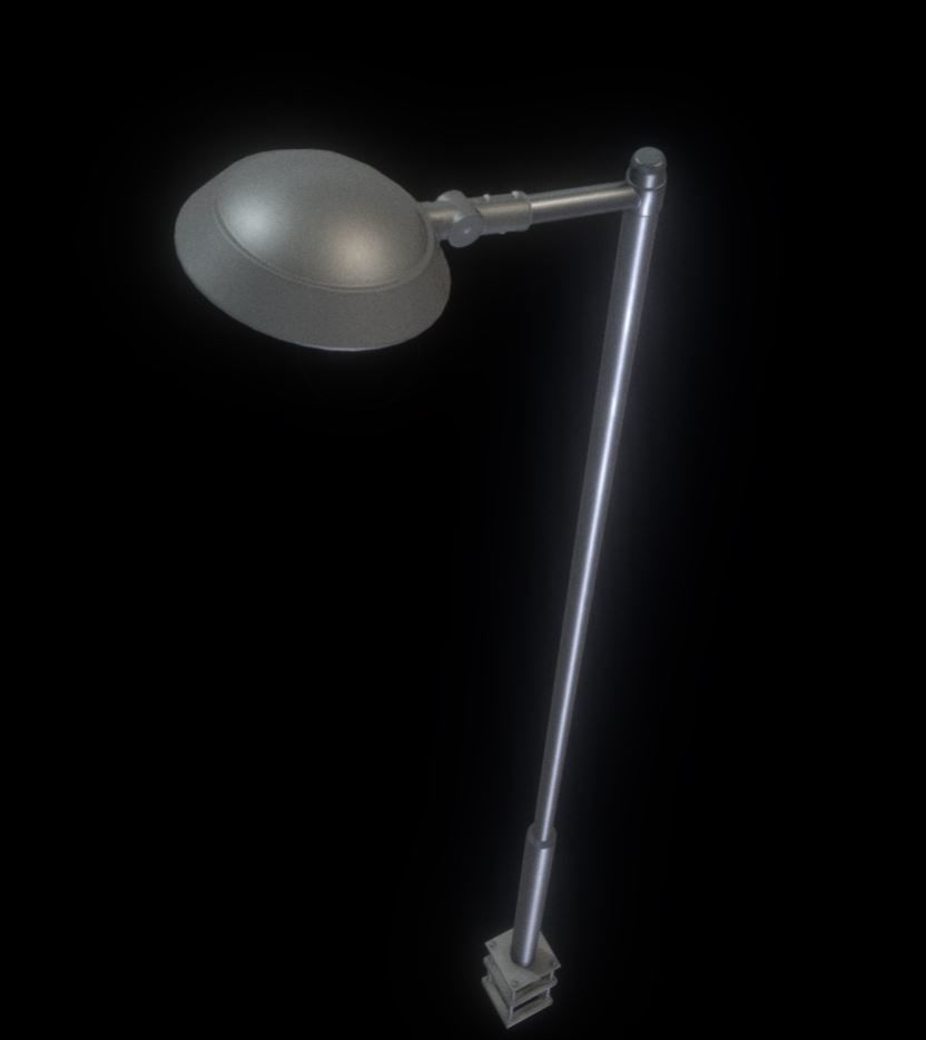 Street Light 15 version 6 5m with pole 2 Low-poly 3D model_14