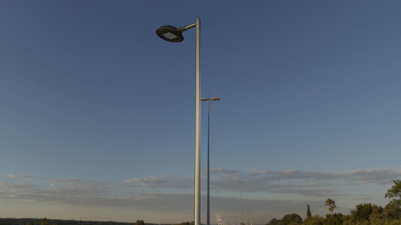 Street Light 15 version 6 5m with pole 2 Low-poly 3D model_44