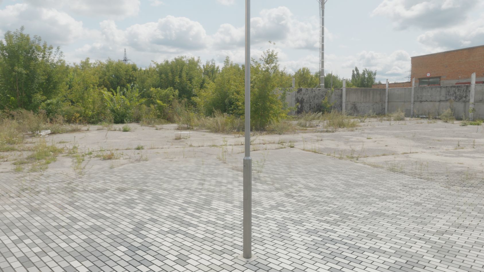 Street Light 15 version 6 5m with pole 2 Low-poly 3D model_29