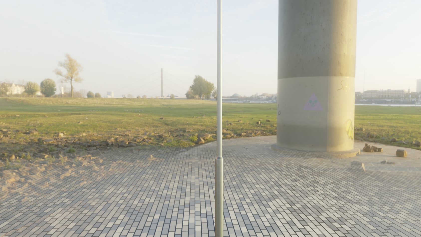 Street Light 15 version 6 5m with pole 2 Low-poly 3D model_33