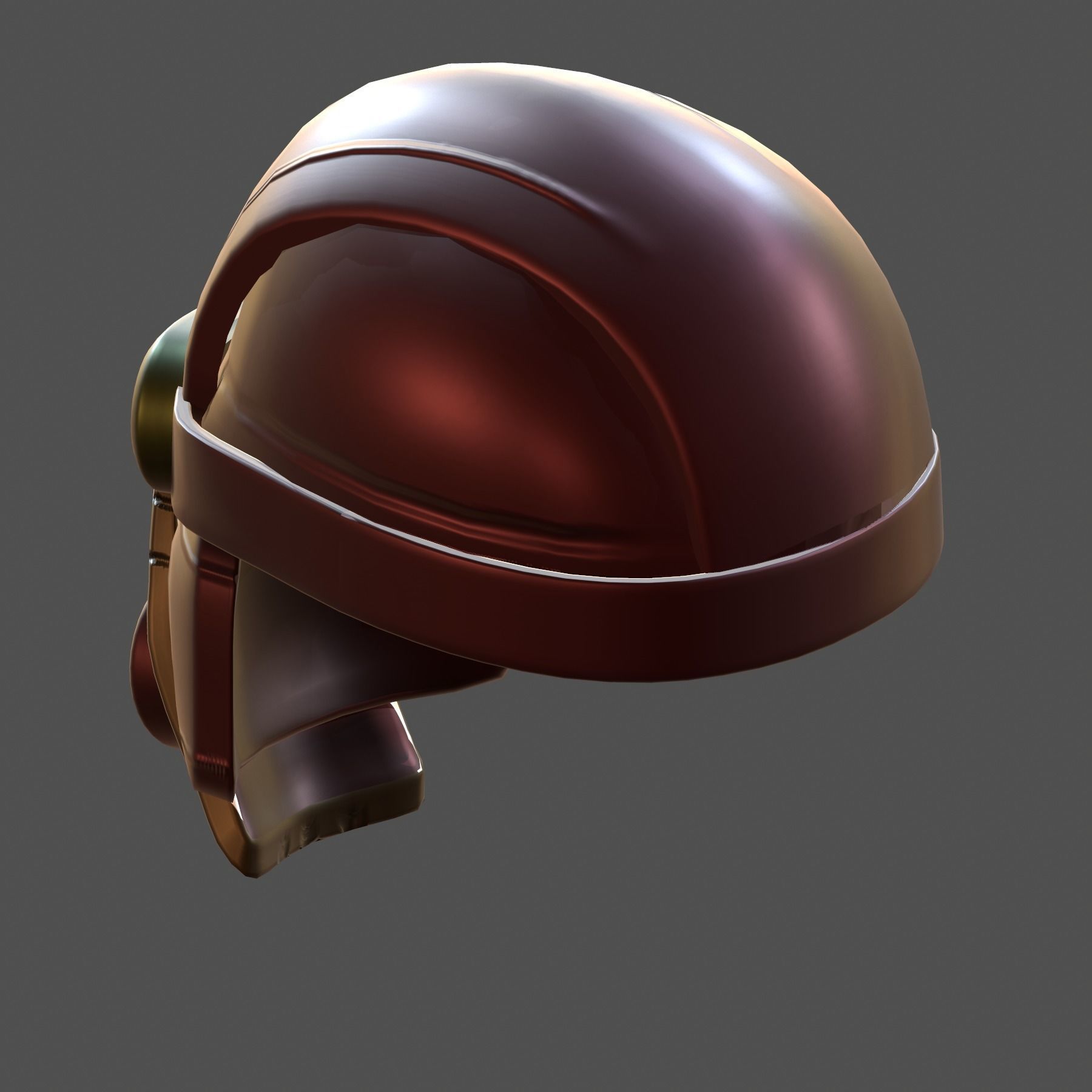 Gas mask helmet 3d model scifi Low-poly Low-poly 3D model_6