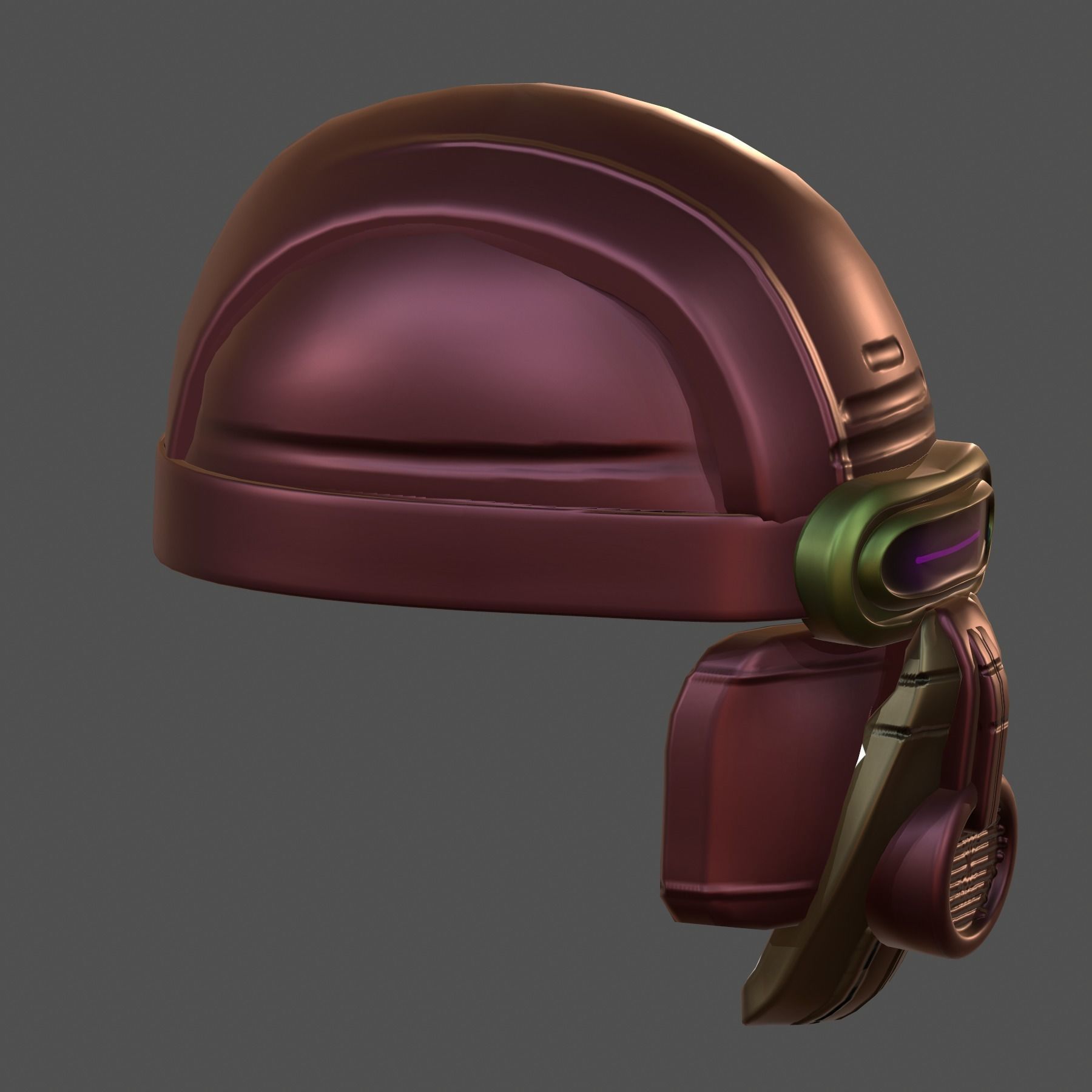 Gas mask helmet 3d model scifi Low-poly Low-poly 3D model_5