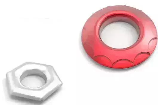 Eyelets set plastic nut and nut