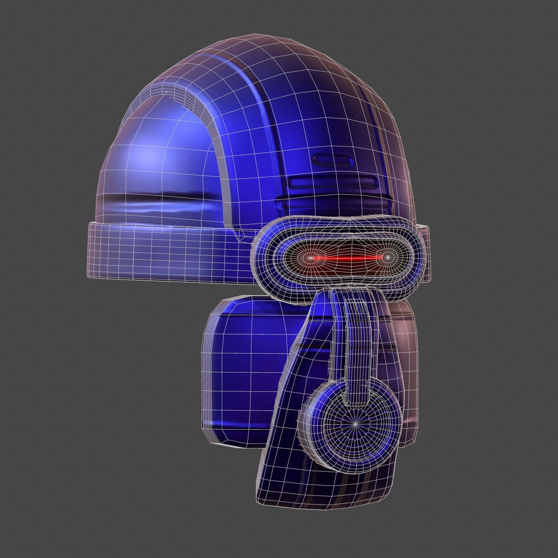 Gas mask helmet 3d model scifi Low-poly Low-poly 3D model_7