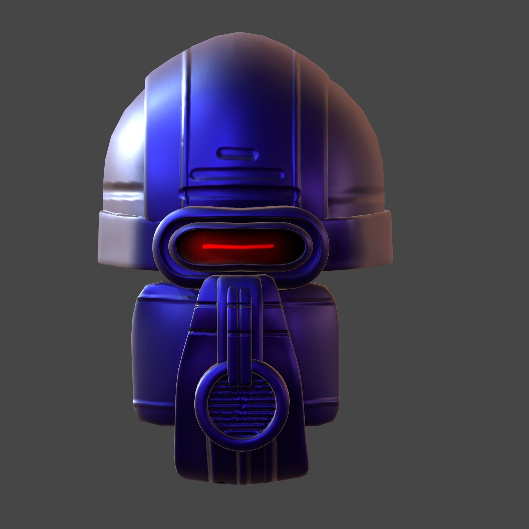 Gas mask helmet 3d model scifi Low-poly Low-poly 3D model_2