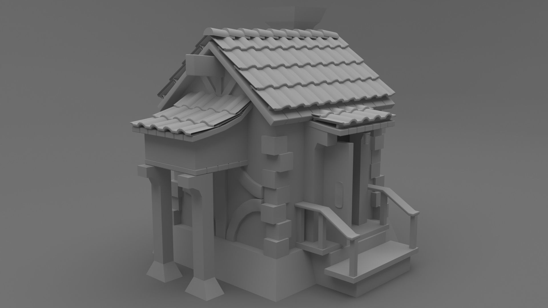 Old House 3D model_1