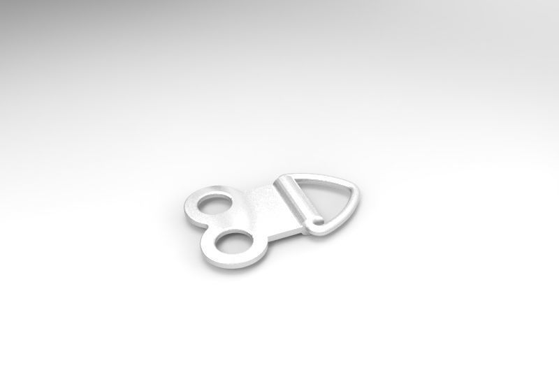 Set of 4 Shoe D rings 3D model_1