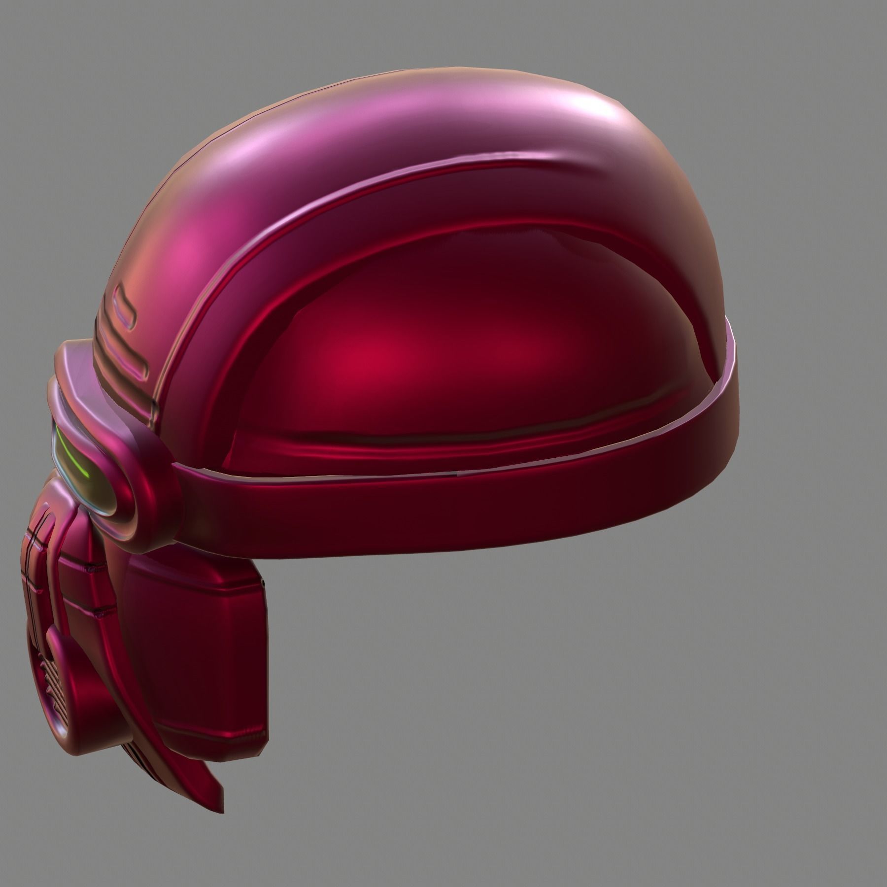 Gas mask helmet 3d model scifi Low-poly Low-poly 3D model_6