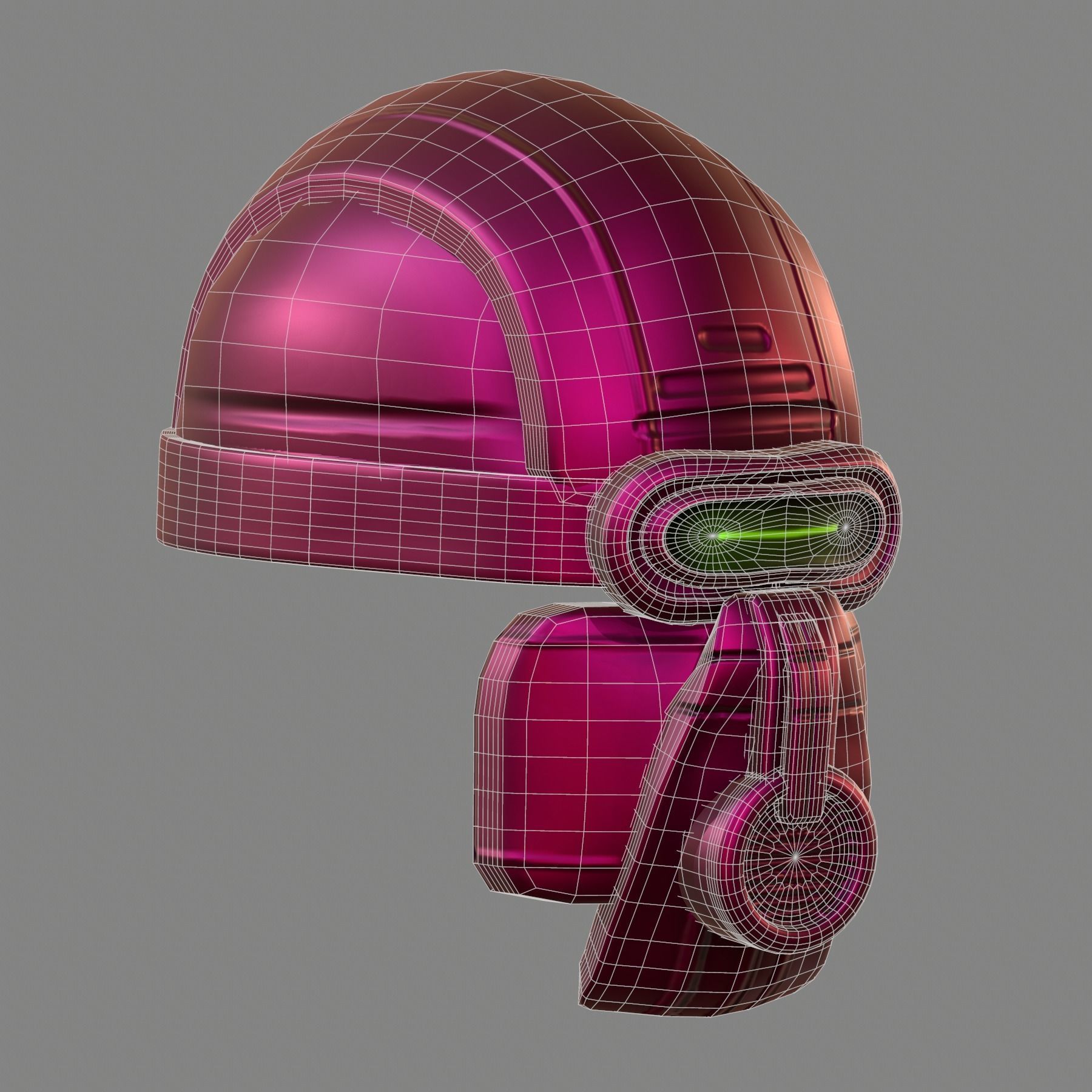Gas mask helmet 3d model scifi Low-poly Low-poly 3D model_8