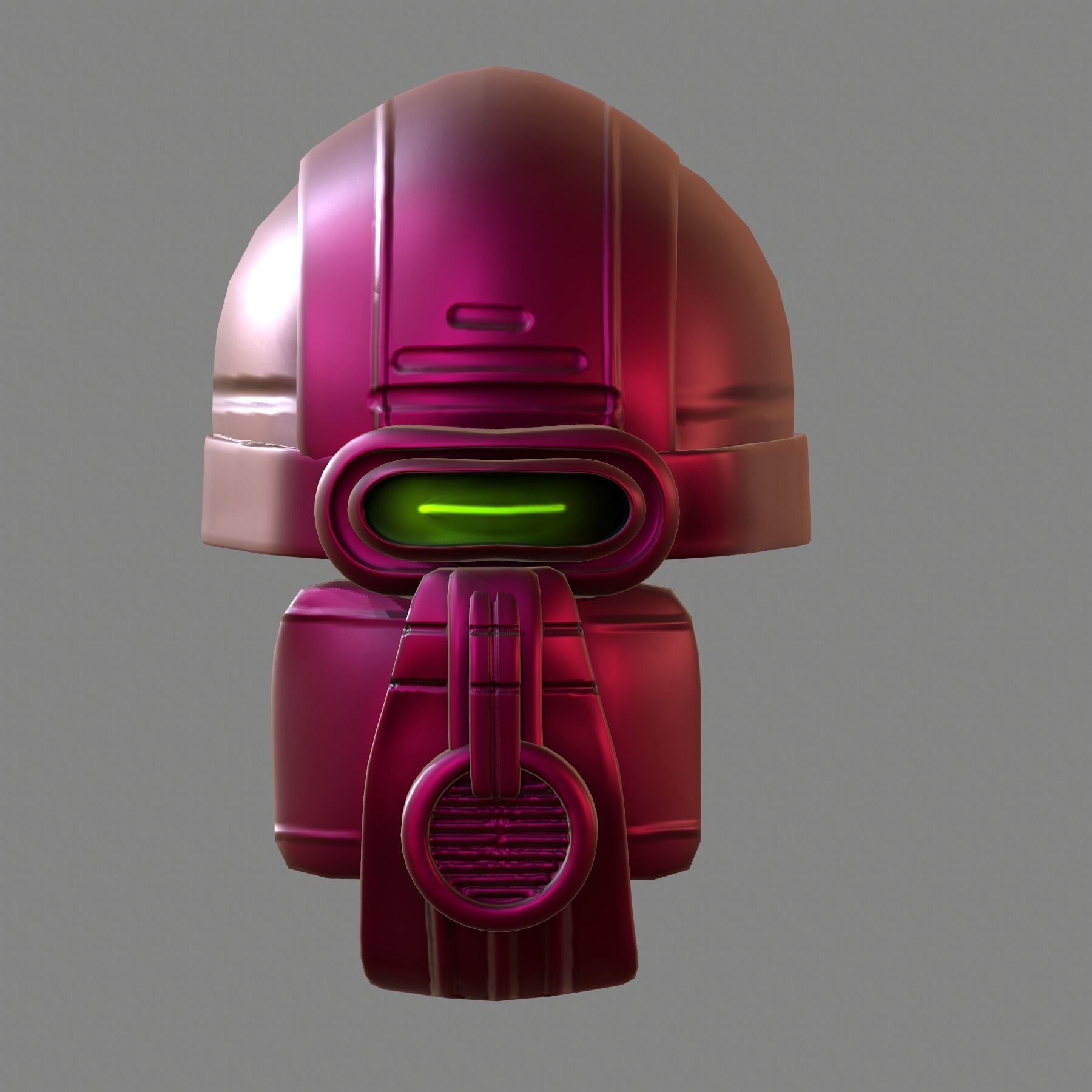 Gas mask helmet 3d model scifi Low-poly Low-poly 3D model_2