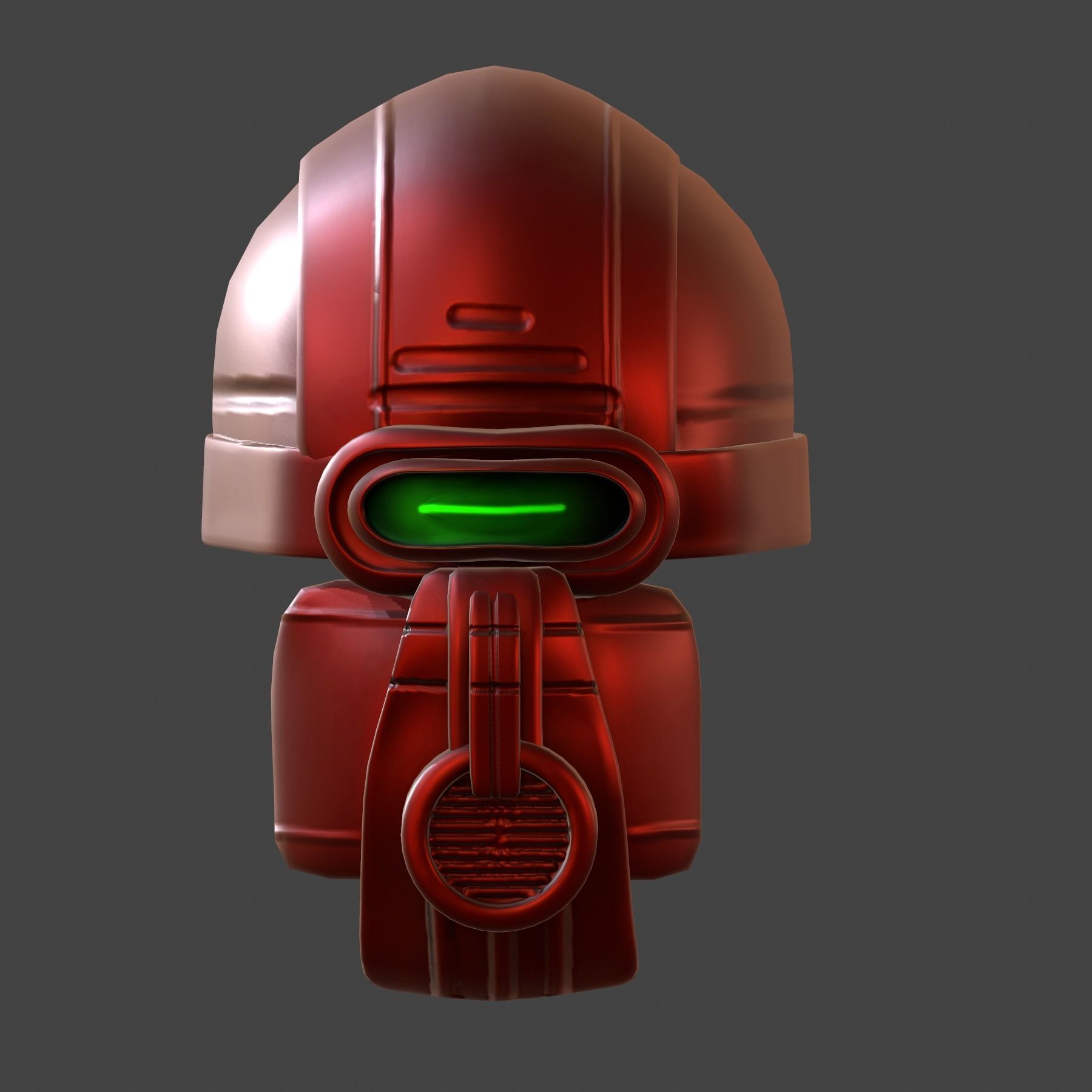 Gas mask helmet 3d model scifi Low-poly Low-poly 3D model Low-poly 3D model_2