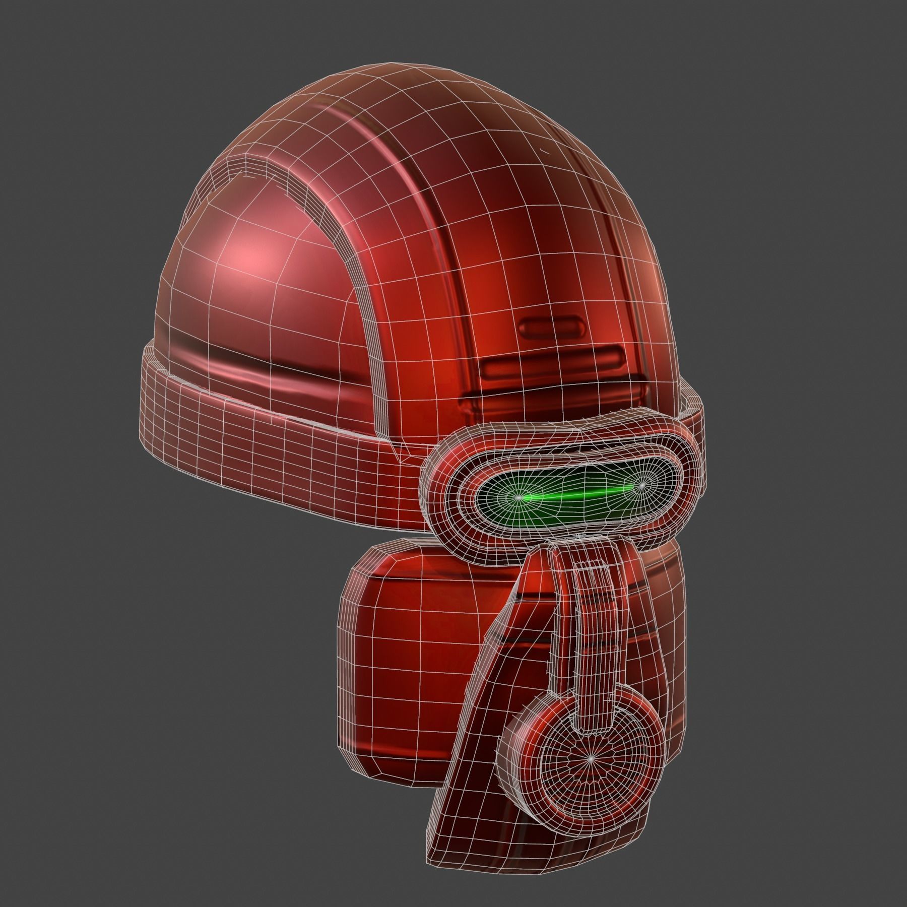 Gas mask helmet 3d model scifi Low-poly Low-poly 3D model Low-poly 3D model_7