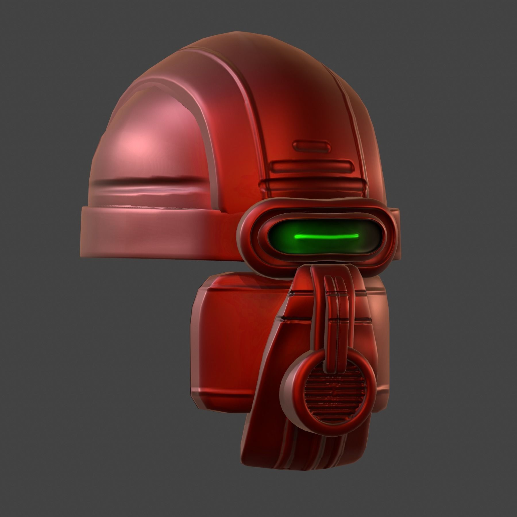 Gas mask helmet 3d model scifi Low-poly Low-poly 3D model Low-poly 3D model_4