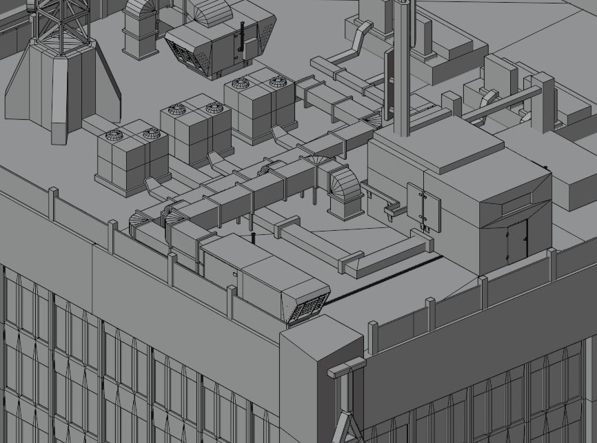 Skyscraper in ten variants with interior Low-poly 3D model_25