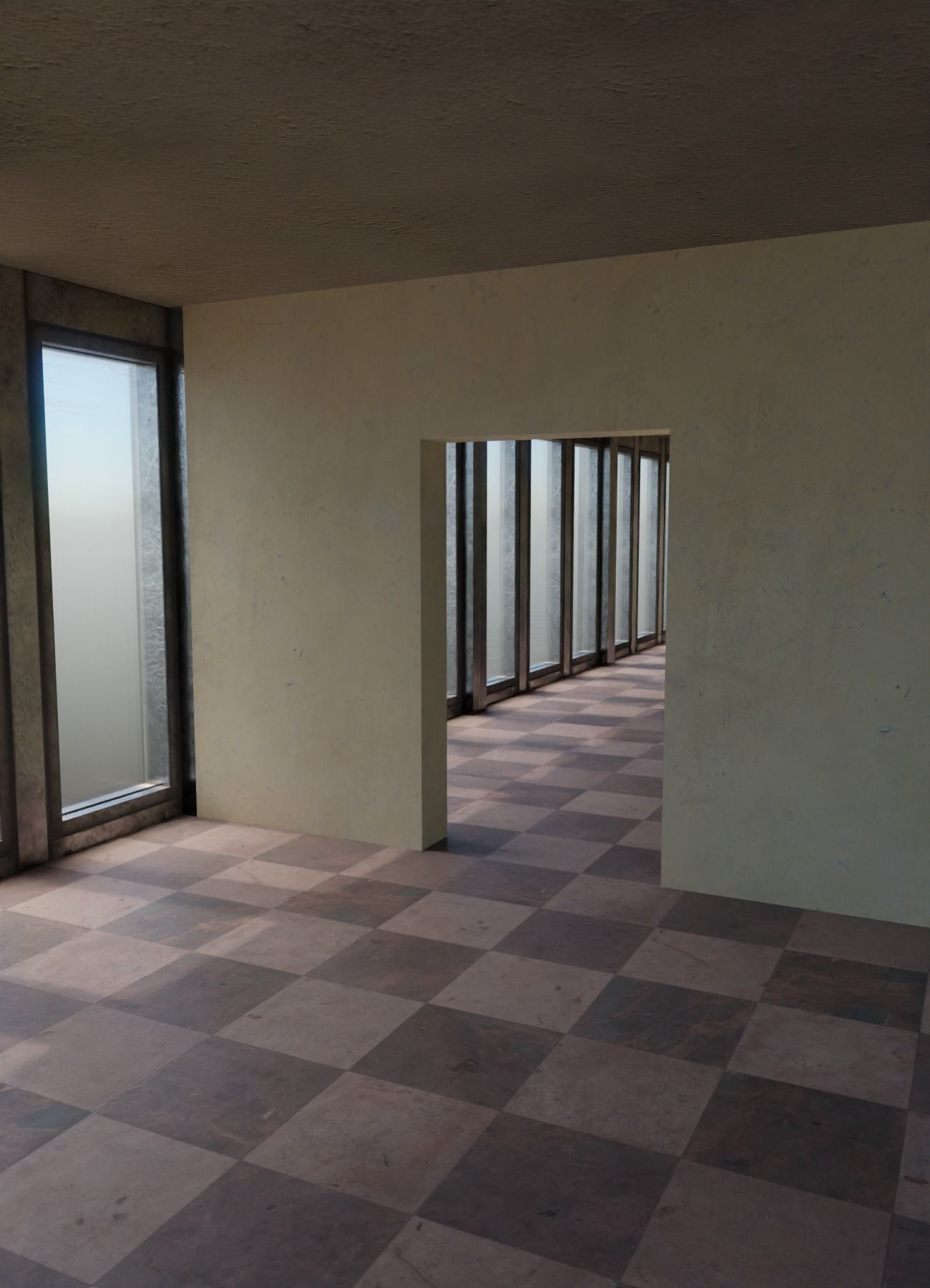 Skyscraper in ten variants with interior Low-poly 3D model_8