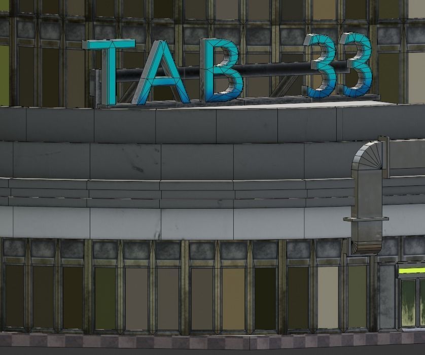 Skyscraper in ten variants with interior Low-poly 3D model_23