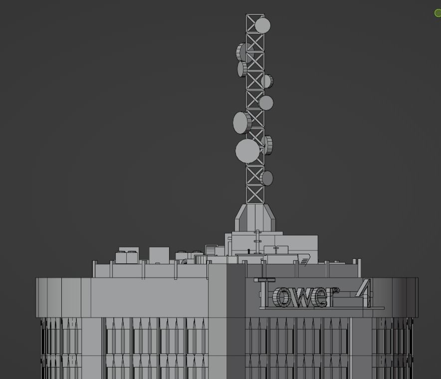 Skyscraper in ten variants with interior Low-poly 3D model_24