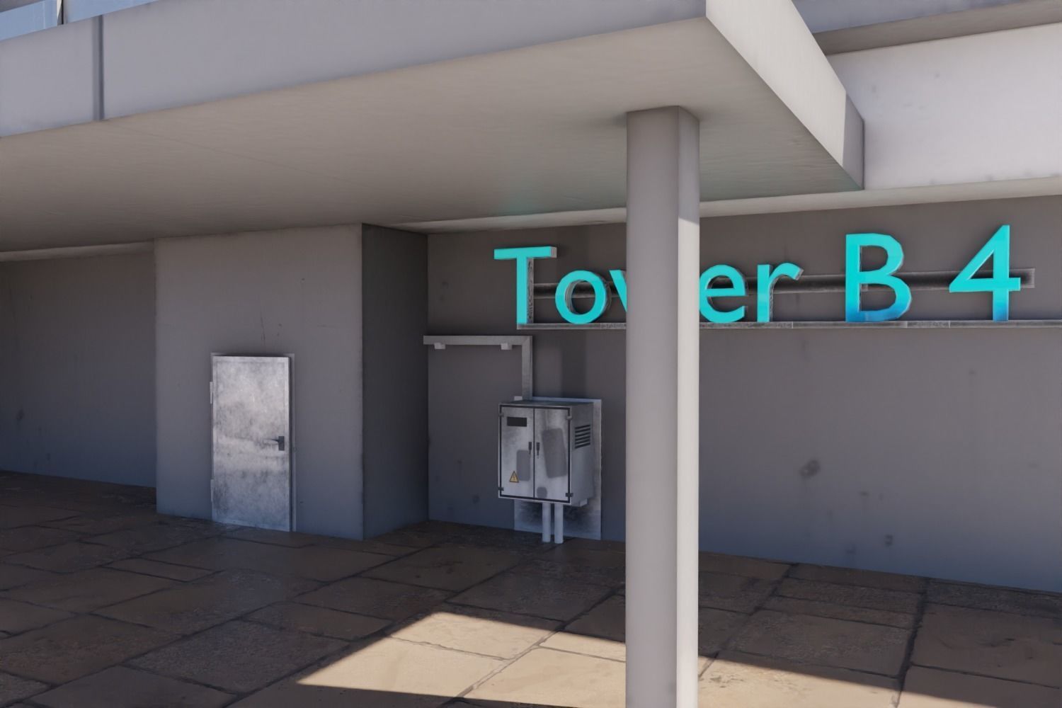 Skyscraper in ten variants with interior Low-poly 3D model_21