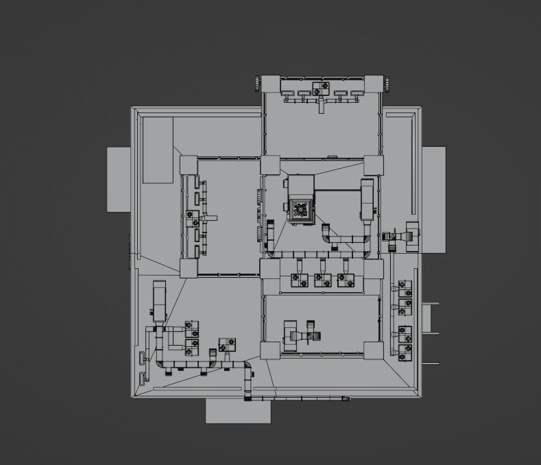 Skyscraper in ten variants with interior Low-poly 3D model_28