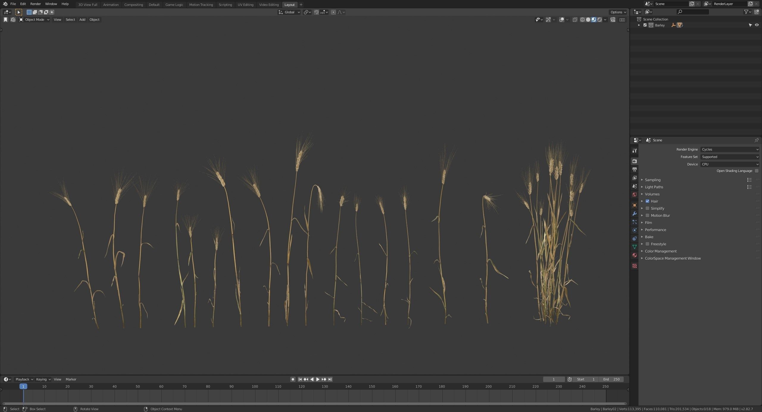 3D Barley Collection vol02 3D model_4