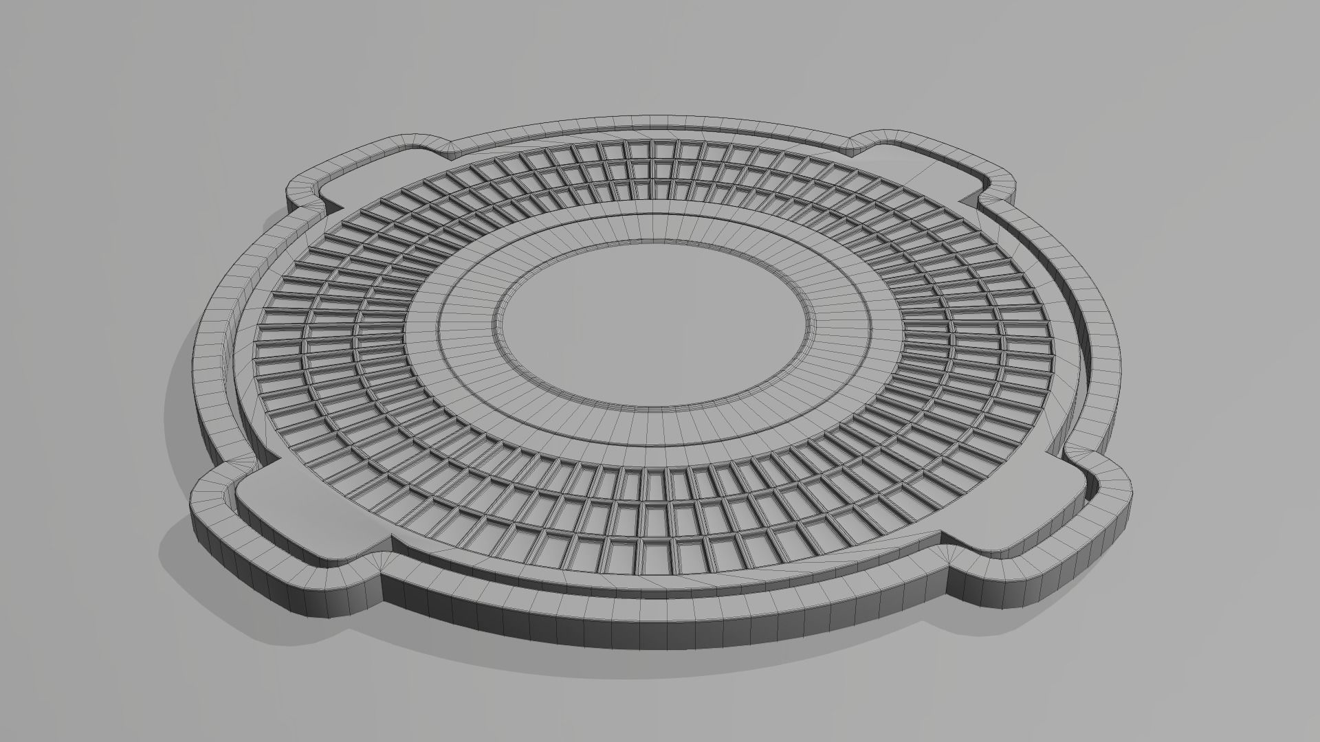 Sewerage hatchways set 3D model_7