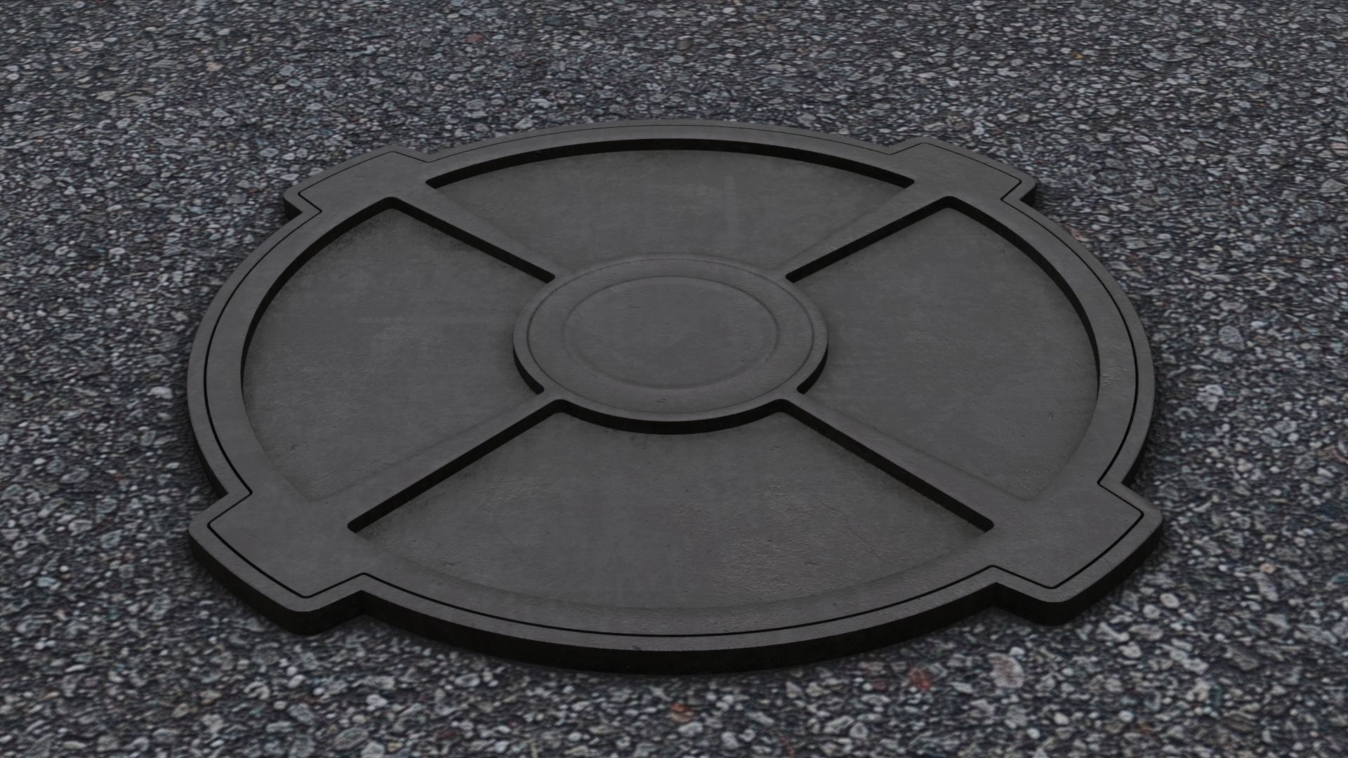 Sewerage hatchways set 3D model_10