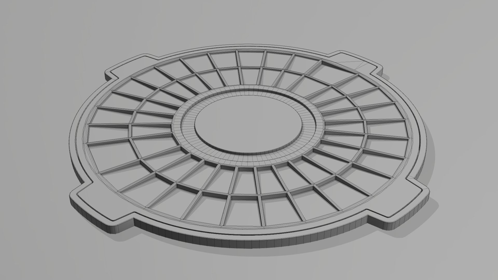 Sewerage hatchways set 3D model_5