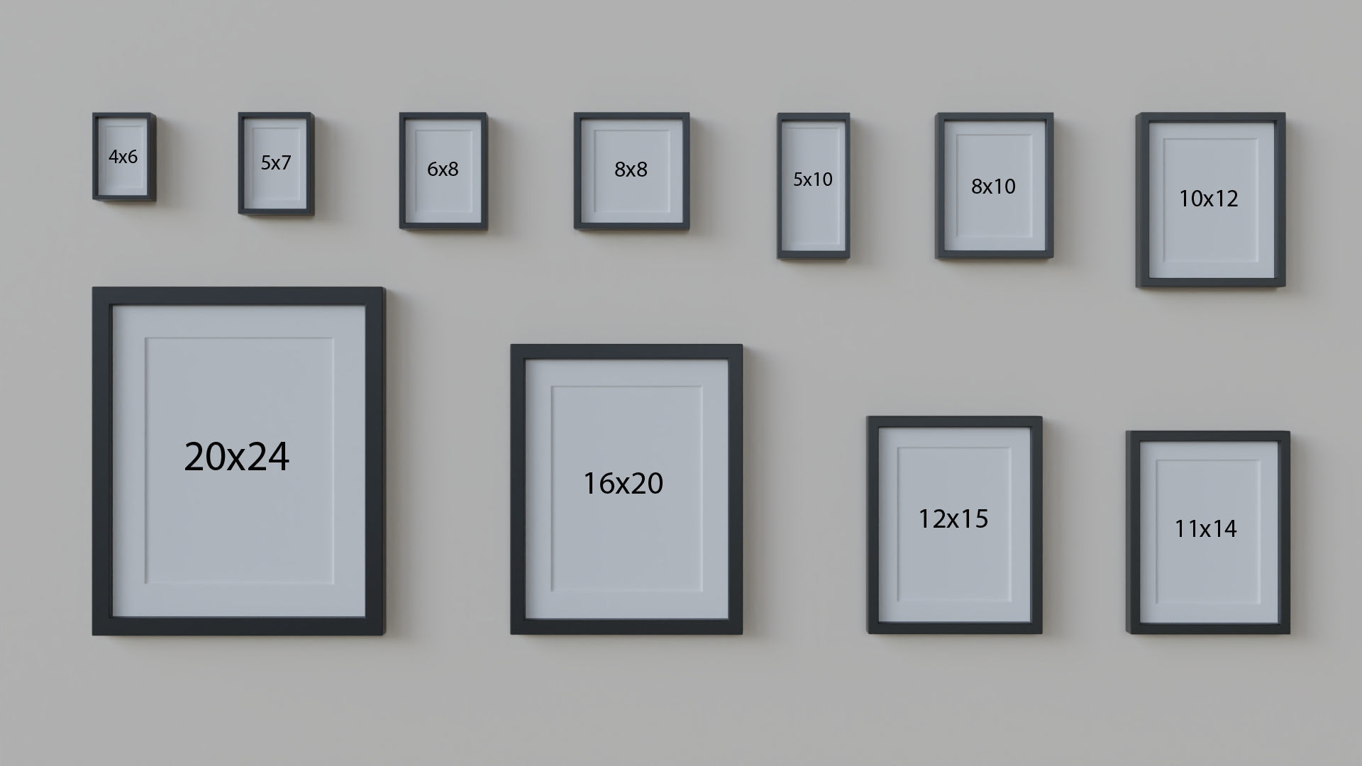 Photo Frame Model collection Low-poly 3D model_3