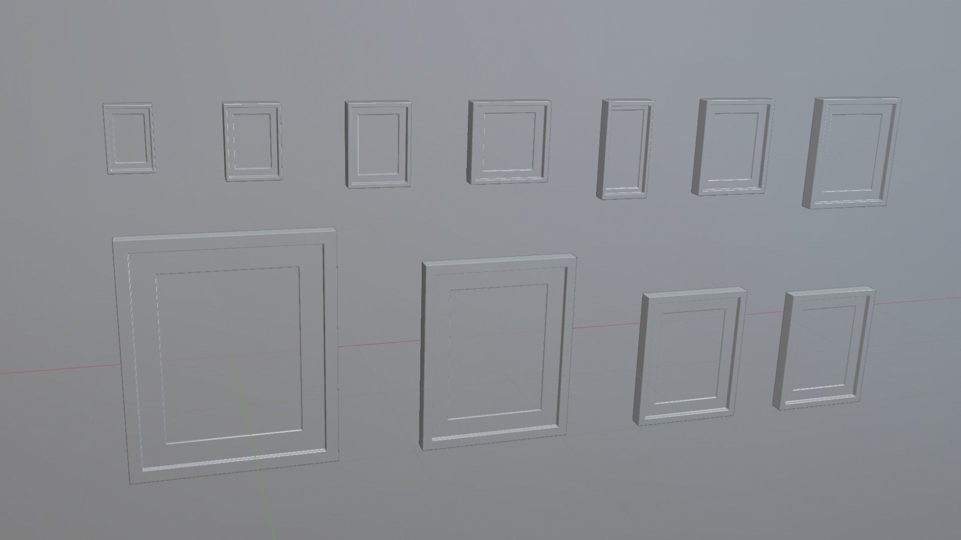 Photo Frame Model collection Low-poly 3D model_5