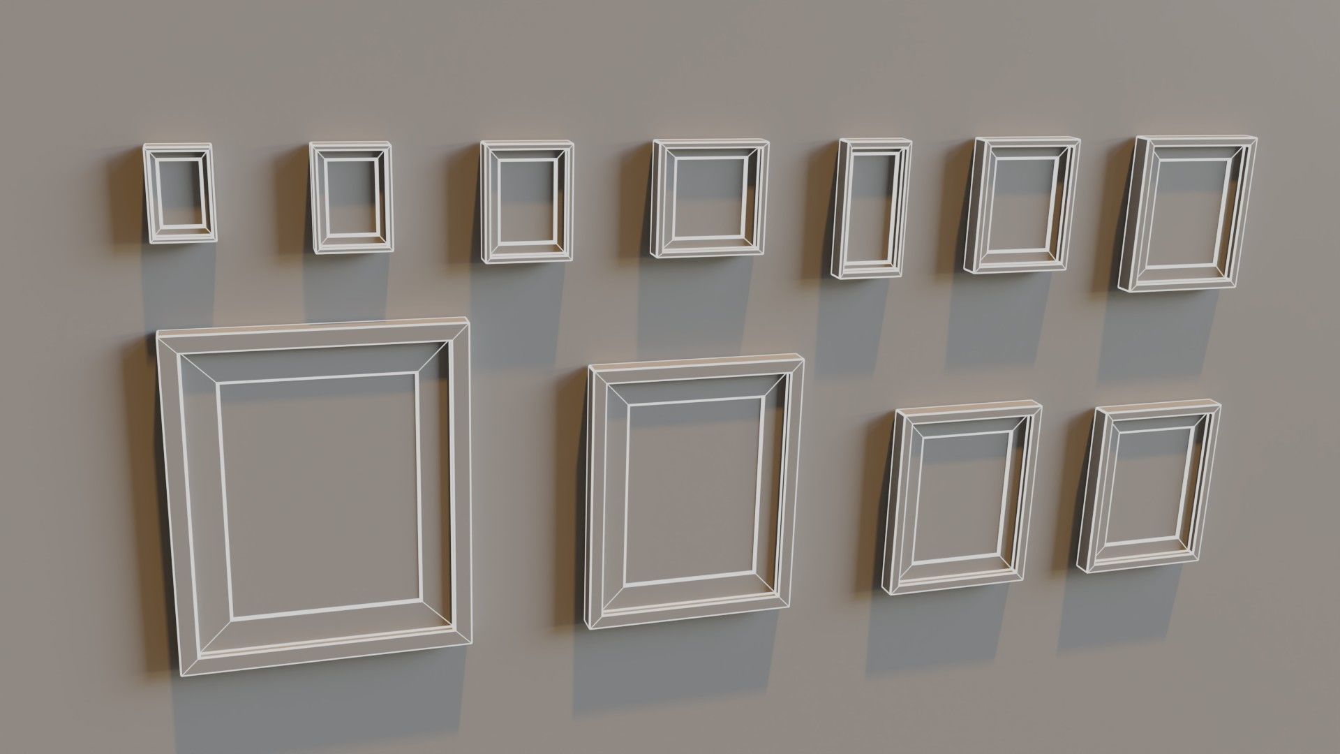 Photo Frame Model collection Low-poly 3D model_4