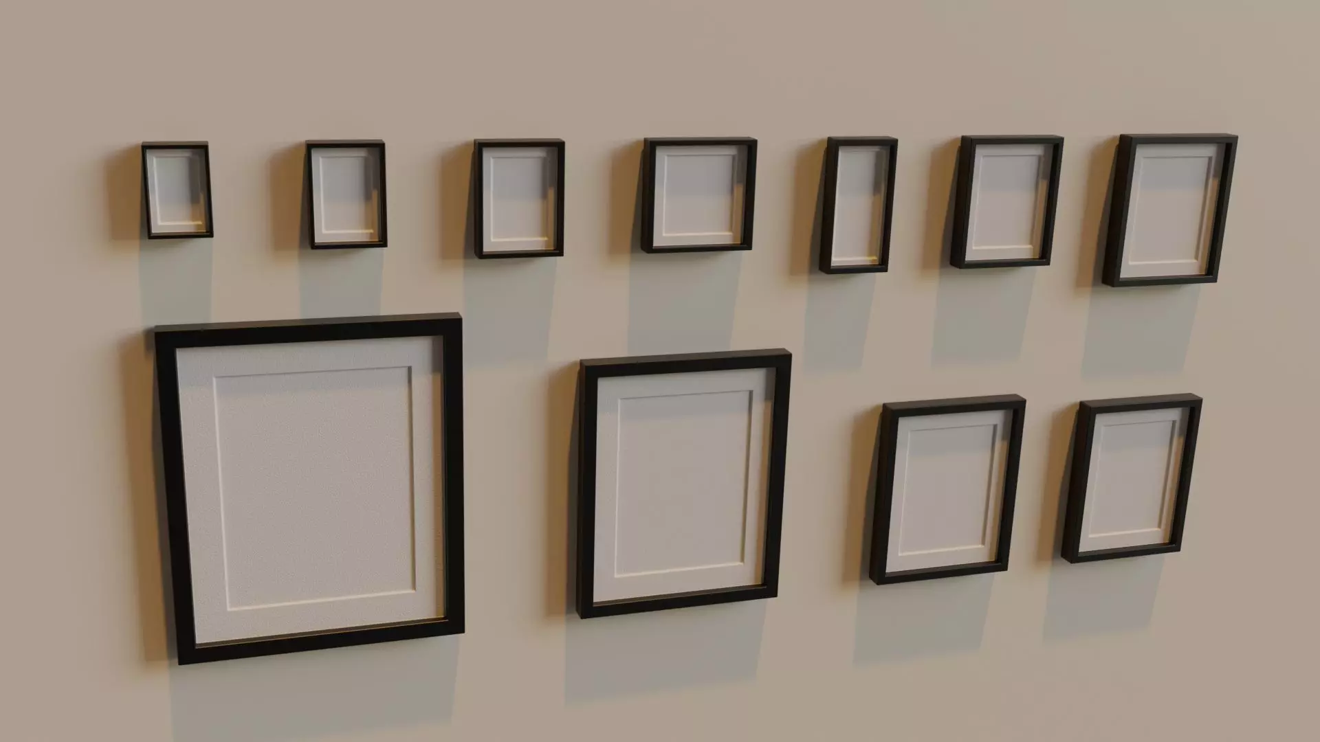 Photo Frame Model collection Low-poly 3D model_0