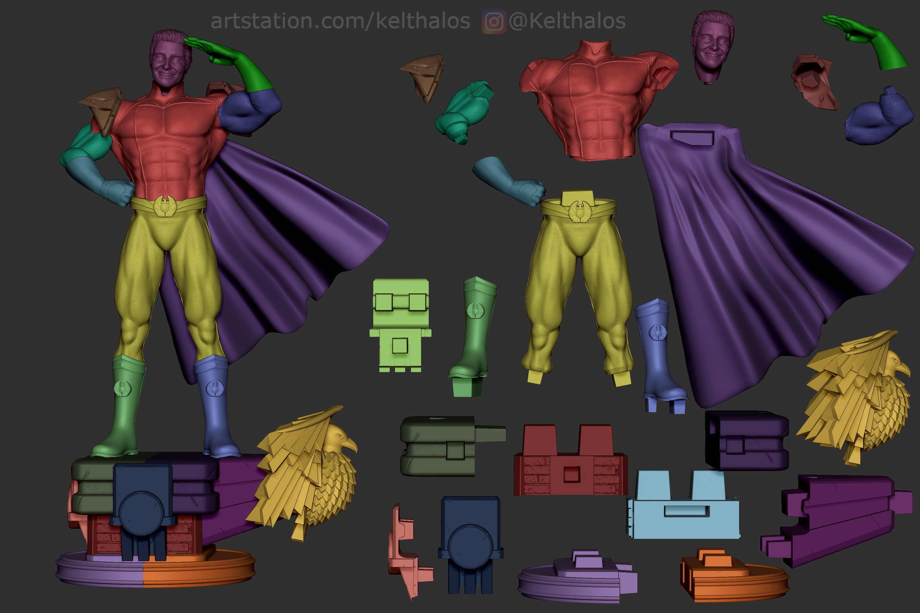 Homelander 3D-Print man dressed as superhero 3D print model_6