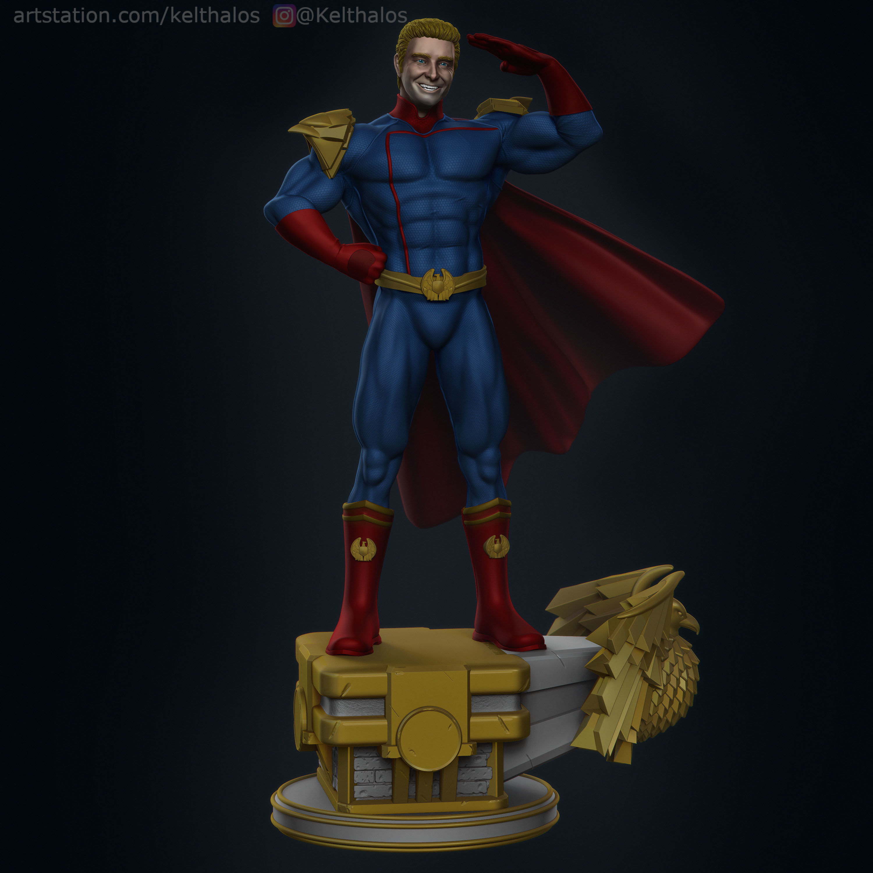 Homelander 3D-Print man dressed as superhero 3D print model_3