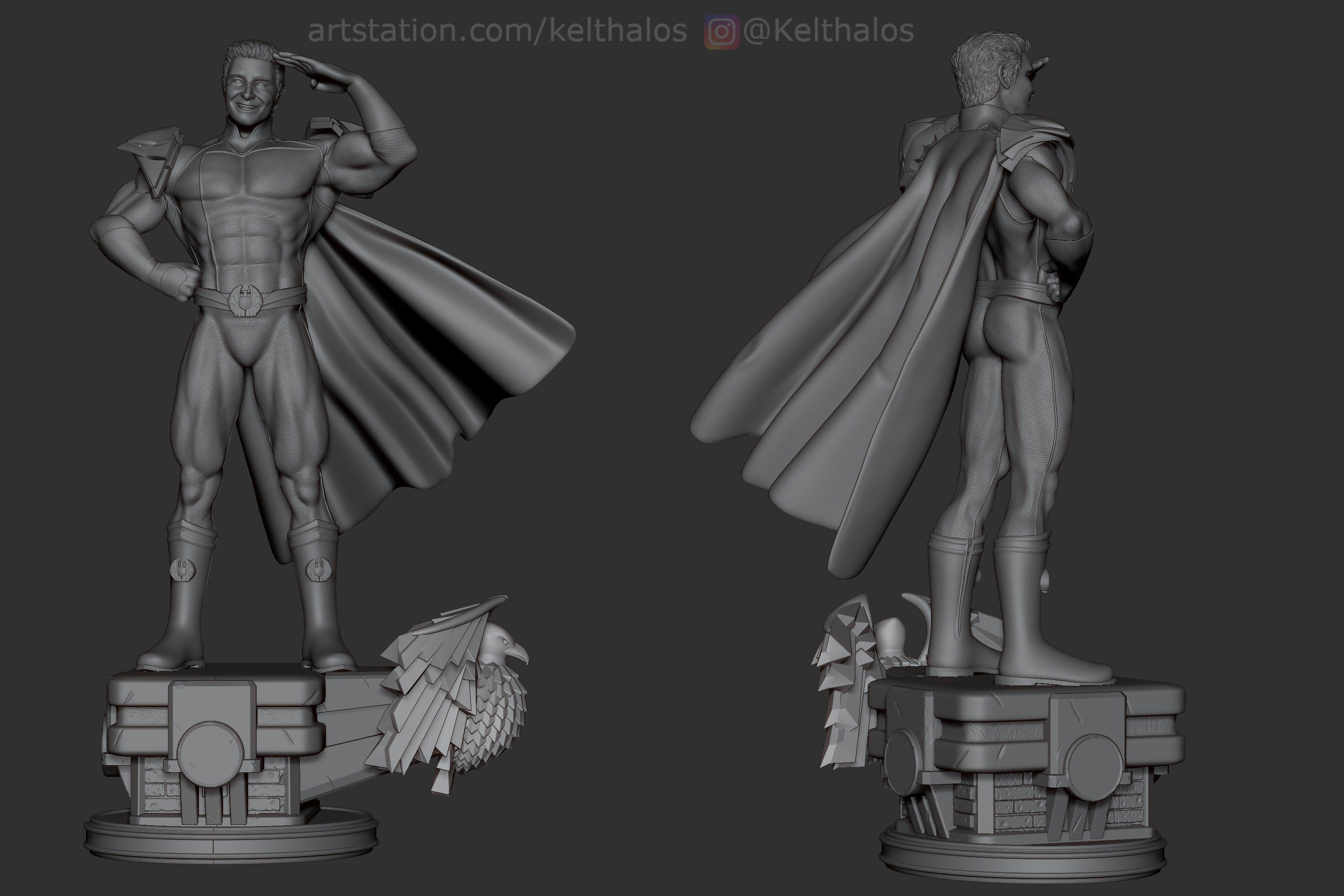 Homelander 3D-Print man dressed as superhero 3D print model_4