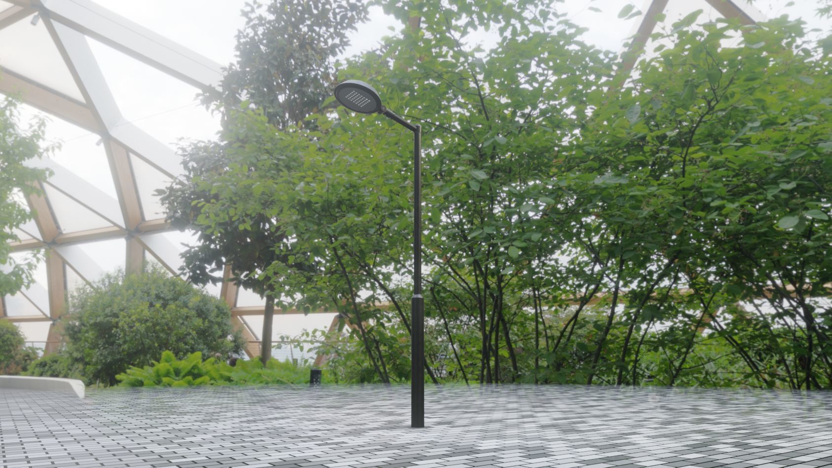 Street Light 15 version 1 3m with pole 3 Low-poly 3D model_45