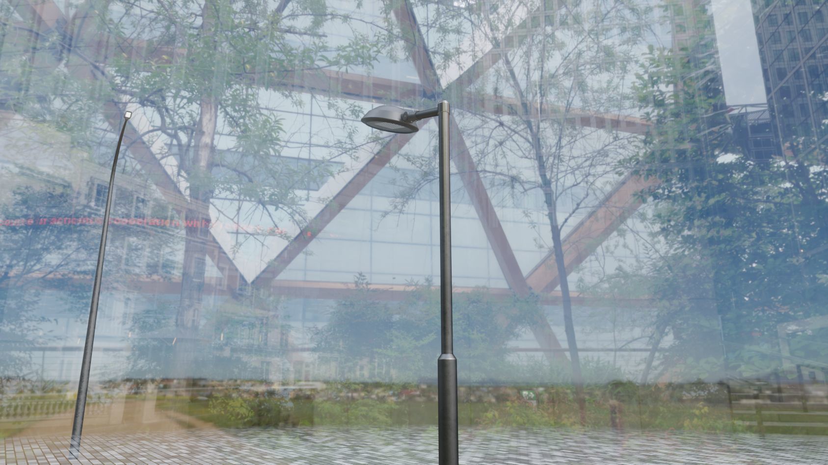 Street Light 15 version 1 3m with pole 3 Low-poly 3D model_86