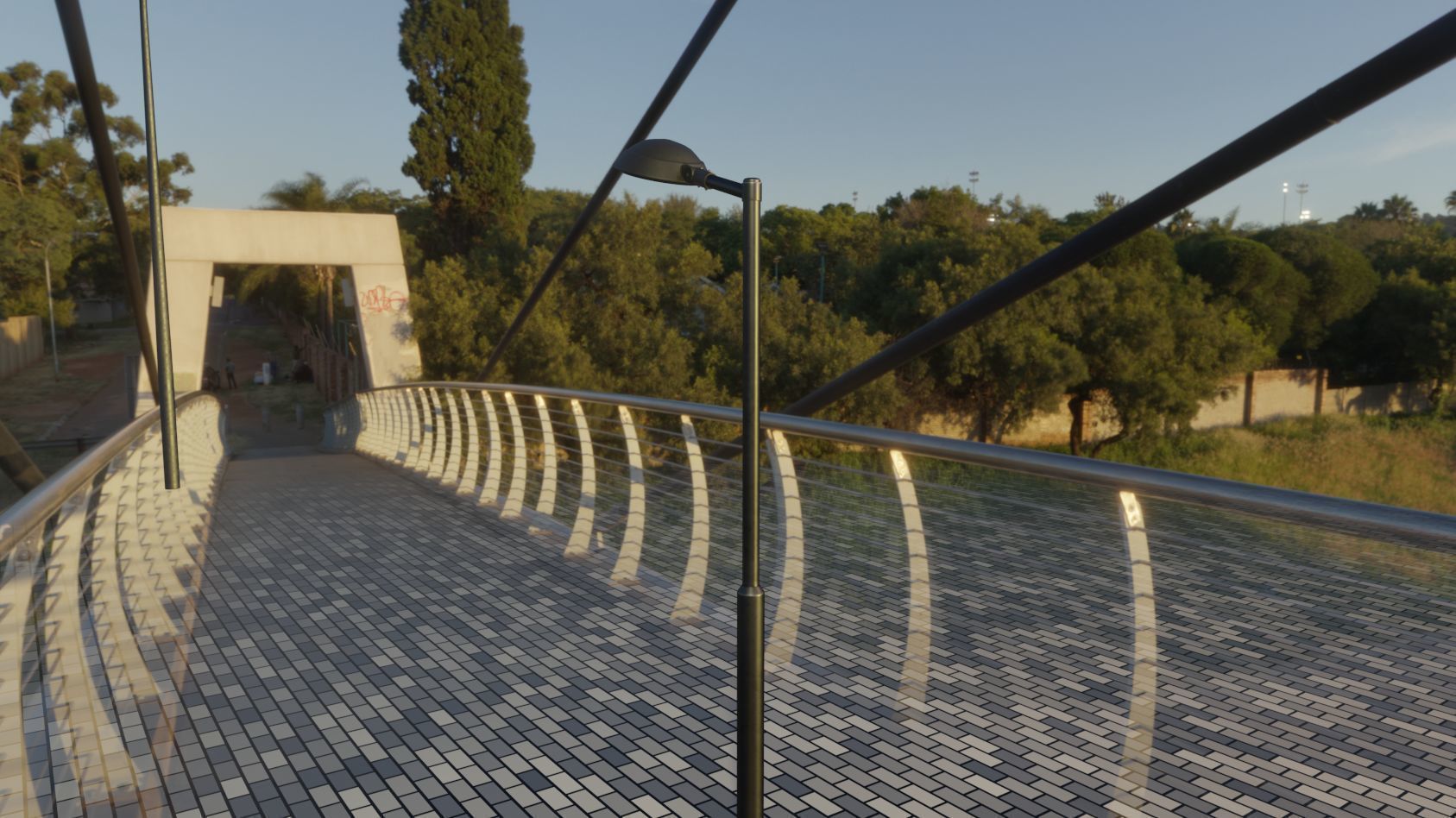 Street Light 15 version 1 3m with pole 3 Low-poly 3D model_53