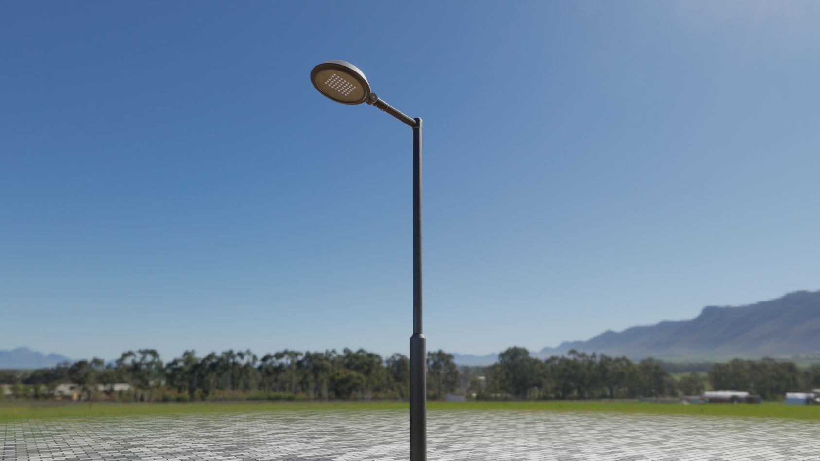Street Light 15 version 1 3m with pole 3 Low-poly 3D model_78