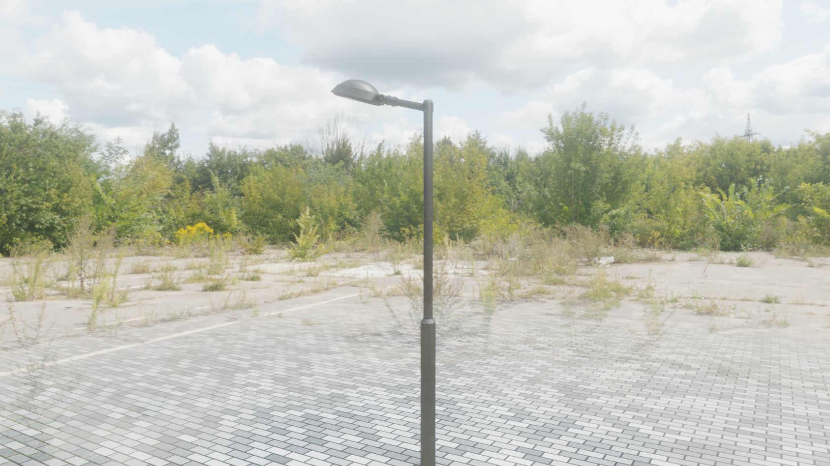 Street Light 15 version 1 3m with pole 3 Low-poly 3D model_51