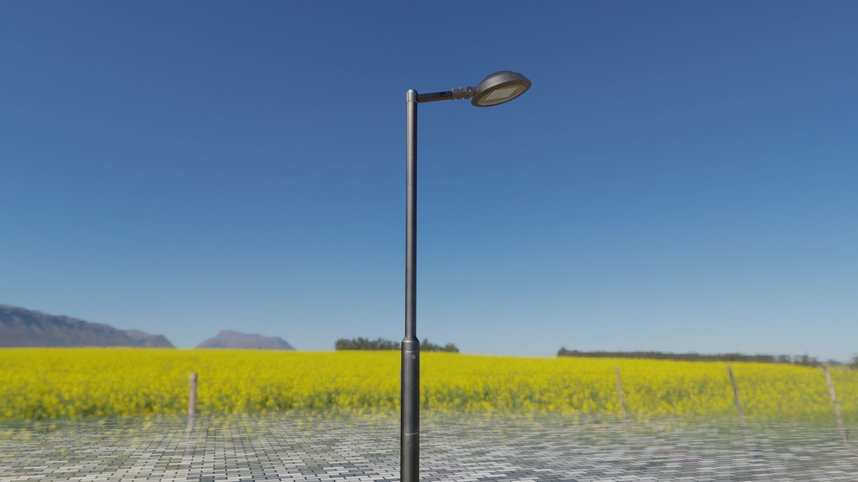 Street Light 15 version 1 3m with pole 3 Low-poly 3D model_63