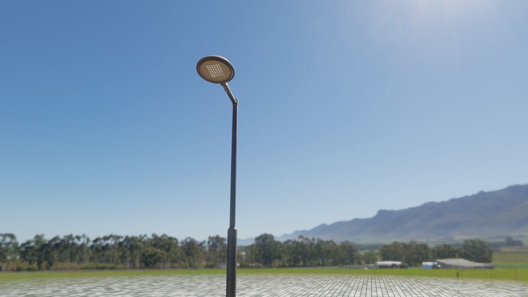 Street Light 15 version 1 3m with pole 3 Low-poly 3D model_99