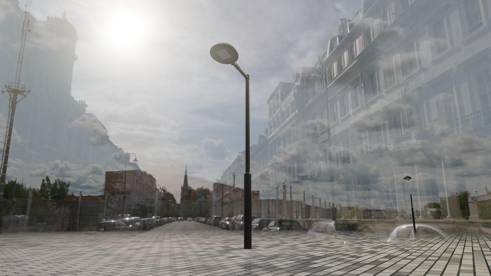 Street Light 15 version 1 3m with pole 3 Low-poly 3D model_2