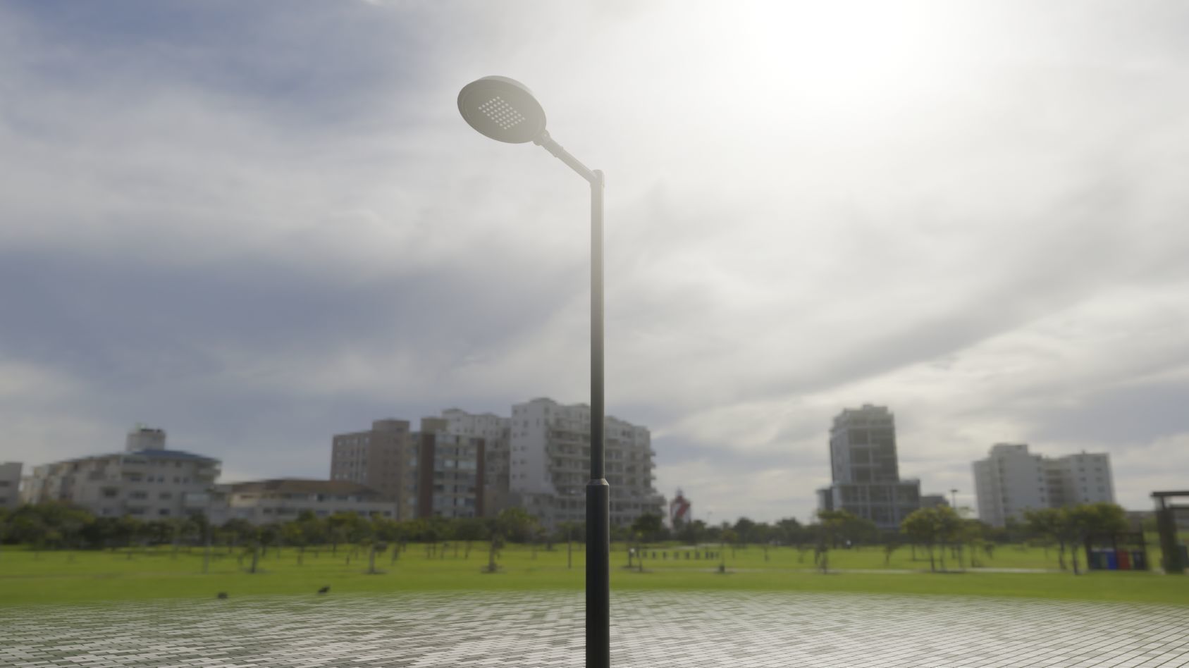 Street Light 15 version 1 3m with pole 3 Low-poly 3D model_77