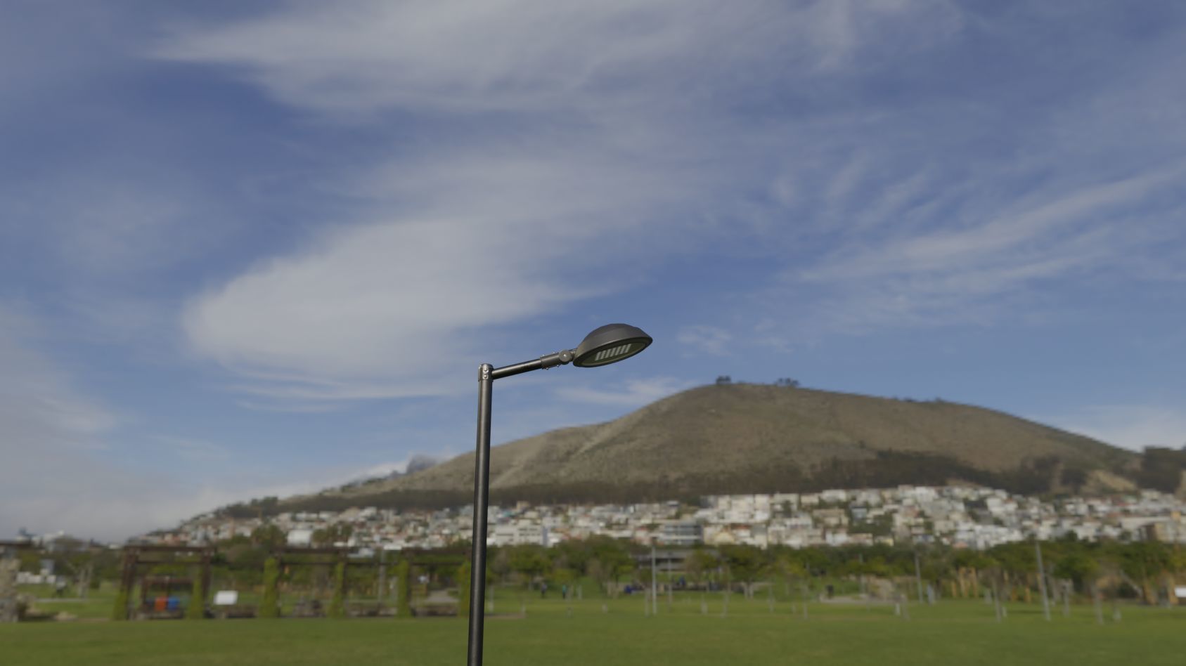 Street Light 15 version 1 3m with pole 3 Low-poly 3D model_35