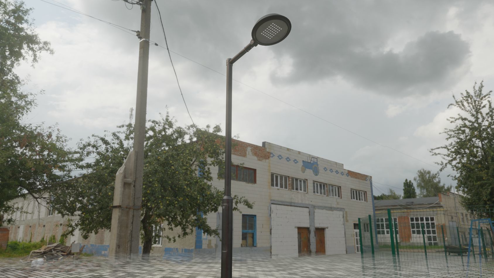 Street Light 15 version 1 3m with pole 3 Low-poly 3D model_69