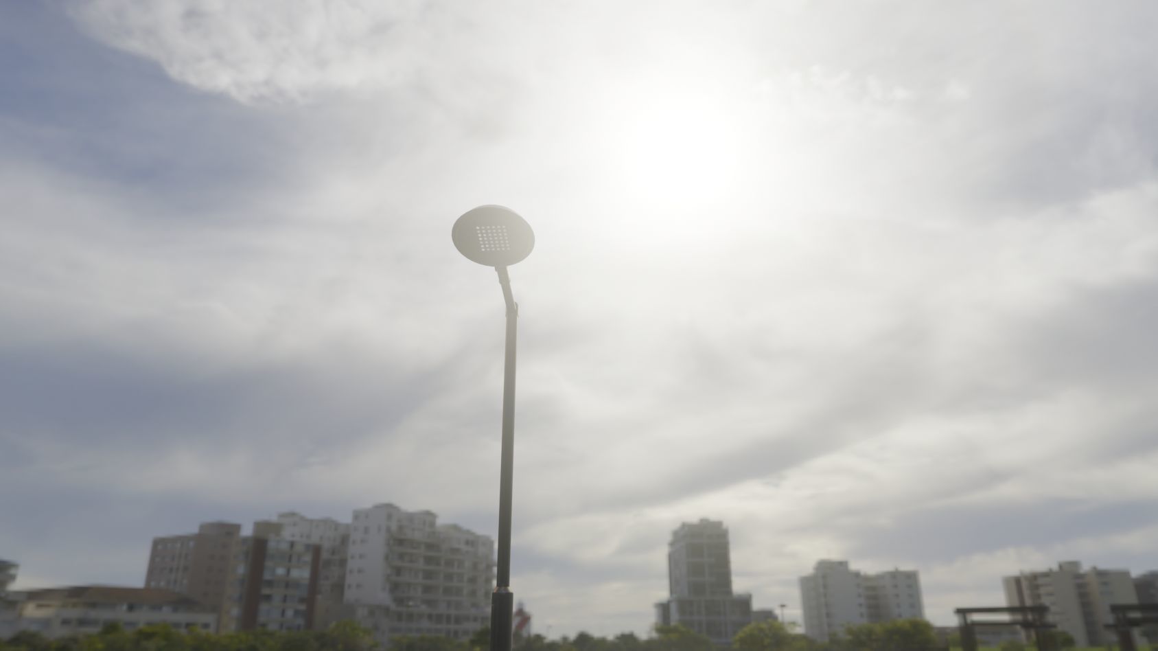 Street Light 15 version 1 3m with pole 3 Low-poly 3D model_98