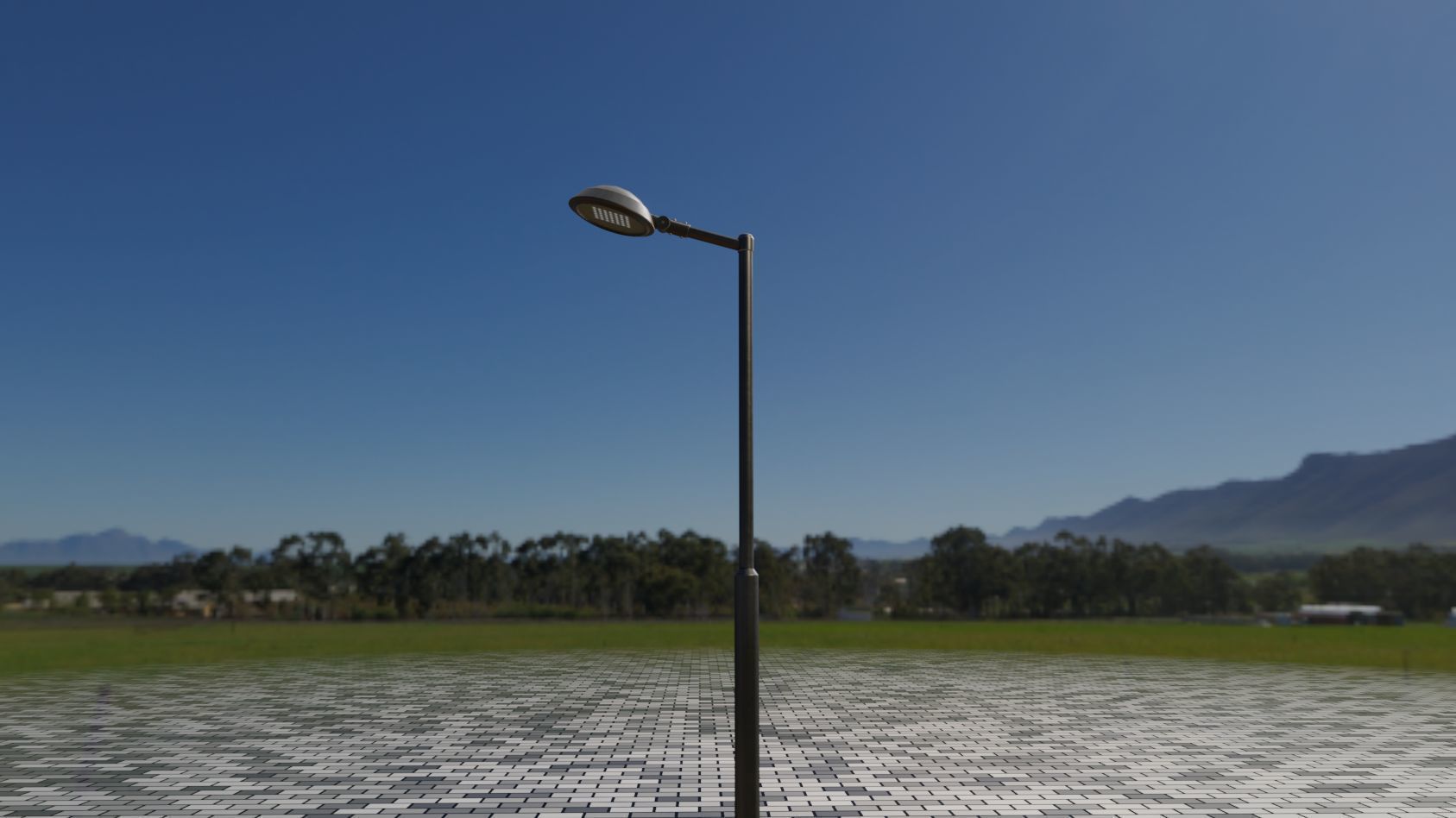 Street Light 15 version 1 3m with pole 3 Low-poly 3D model_48